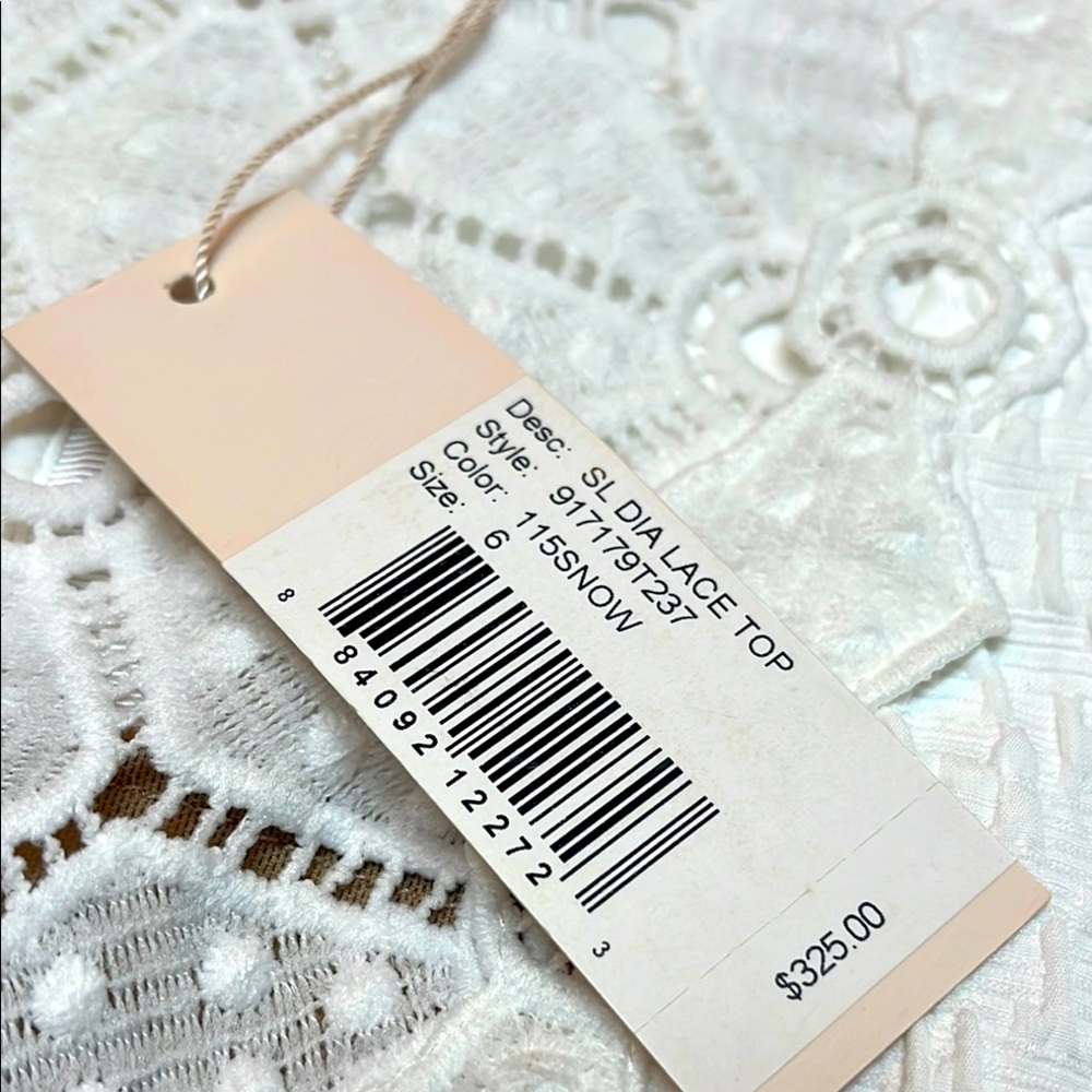 Rebecca Taylor - White Lace Top- NEW w/Tags - Picture 4 of 16